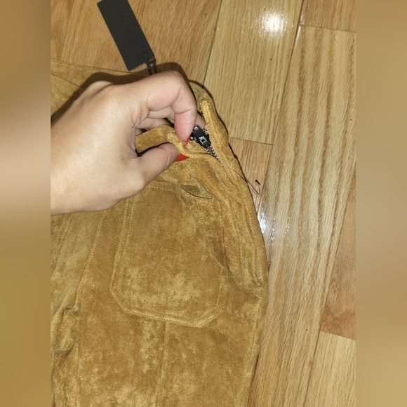 5. NWT BLANK NYC FAUX SUEDE TOASTED CARAMEL PANTS SIZE 24 - Picture 7 of 9